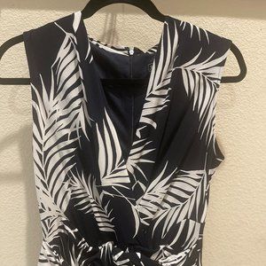 Summer Maxi Dress with Palm Print